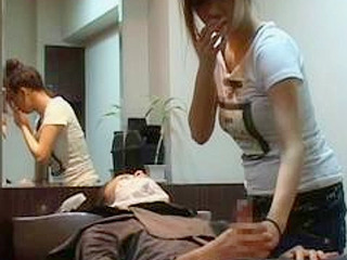 Horny Nippon Hunk Milked by Tokyo Stylist's BJs & Fingering